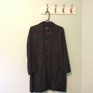 Ralph Lauren Long polka dot trench coat